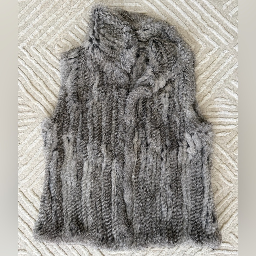 Bagatelle 100% Genuine Rabbit Fur Size S Winter Grey - Picture 16 of 16